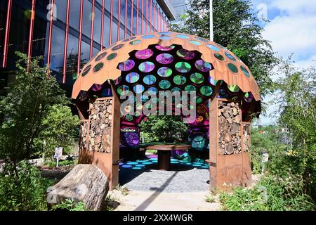 Bug Hut im Queen Elizabeth Olympic Park, Stratford, London Stockfoto