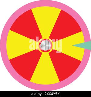 Spin Play Game, Spinning Game Wheel, Casino Fortune Wheel, Fortune Rotation Wheel, Casino Banner Stock Vektor