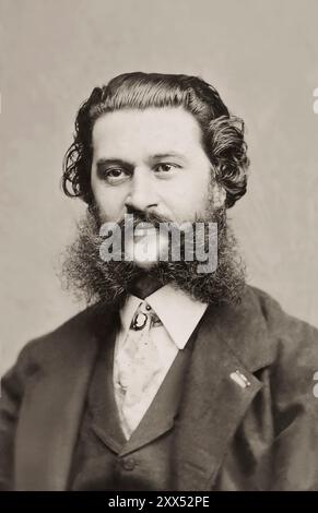 Johann Baptist Strauss II., 1825–1899, auch bekannt als Johann Strauss Jr., österreichischer Komponist und Geiger, digital bearbeitet nach einer Fotografie von Fritz Luckhardt Stockfoto