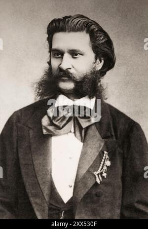 Johann Baptist Strauss II., 1825–1899, österreichischer Komponist und Geiger, 1879, digital herausgegeben Stockfoto