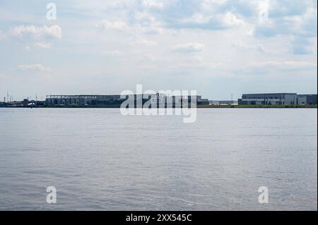 Hamburg, 19. Juli 2024 - das Airbus-Werk an der Elbe Stockfoto