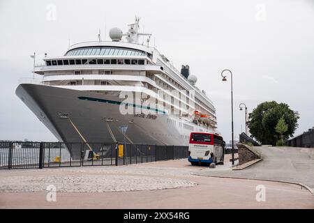 Kopenhagen, Dänemark. August 2024. Das Kreuzfahrtschiff Crystal Symphony in Langelinie in Kopenhagen, Donnerstag, 22. August 2024. (Foto: Thomas Traasdahl/Scanpix 2024) Credit: Ritzau/Alamy Live News Stockfoto