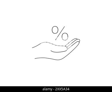 Symbol "Provision", "Bonus", "Prozent". Vektorillustration. Stock Vektor