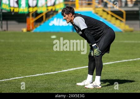 Funchal, Portugal. August 2024. Vladan Kovacevic Torhüter des Sporting CP während des Liga Portugal Betclic Spiels zwischen CD Nacional da Madeira und Sporting CP im Estadio da Madeira am 17. August 2024 in Madeira, Portugal (Valter Gouveia/SPP) Credit: SPP Sport Press Photo. /Alamy Live News Stockfoto