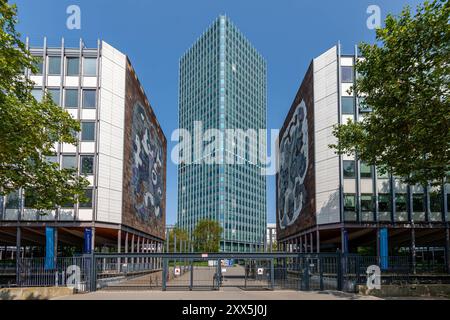 Eintritt zum Campus Pierre-et-Marie-Curie, alias Jussieu Campus, Hauptstandort der Fakultät für Wissenschaft und Technik der Sorbonne Universität Paris Stockfoto