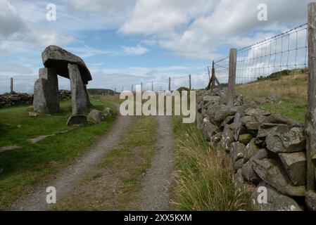 Die Legananny Dolmen, County Down, Nordirland Stockfoto