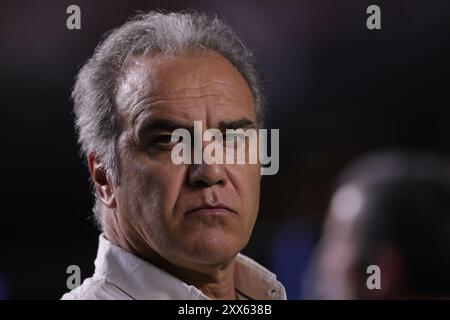 Sao Paulo, Brasilien. August 2024. Martin Lasarte, Trainer von Nacional (URU) während des Spiels gegen Sao Paulo im Morumbi-Stadion für die Libertadores Cup-Meisterschaft 2024. Foto: Ettore Chiereguini/AGIF (Foto: Ettore Chiereguini/AGIF/SIPA USA) Credit: SIPA USA/Alamy Live News Stockfoto