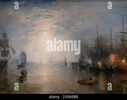 Gemälde von Joseph Mallord William Truner, genannt Keelmen Heaving in Coals von Moonlight, gemalt 1835 Stockfoto