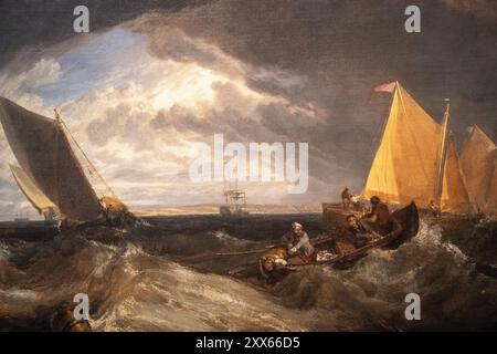 Gemälde von Joseph Mallord William Truner nannte die Kreuzung der Themse und den Medway, gemalt 1807 Stockfoto