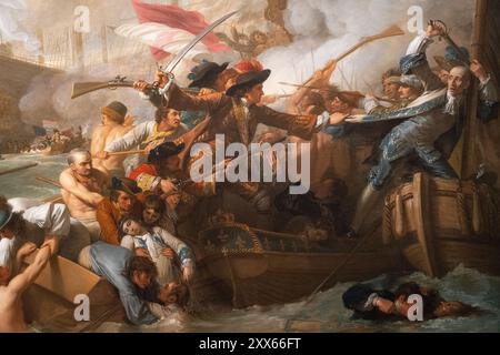 Gemälde von Benjamin West, genannt die Schlacht von La Hogue, gemalt 1778 Stockfoto