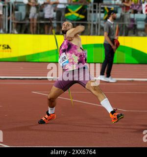 Lausanne, Schweiz. August 2024. Leichtathletik, Diamond League Lausanne 2024, Yesmisi Ogunleye, Deutschland FotoCopyright Chai von der Laage/Randy miyazaki Credit: dpa/Alamy Live News Stockfoto