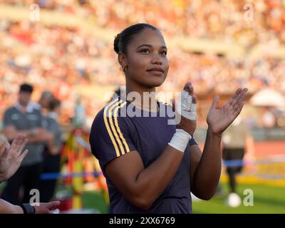 Lausanne, Schweiz. August 2024. Leichtathletik, Diamond League Lausanne 2024, Yesimi Ogunleye, Deutschland FotoCopyright Chai von der Laage/Randy Credit: dpa/Alamy Live News Stockfoto