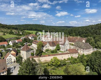 Kloster und Schloss Bebenhausen, ehemalige Zisterzienserabtei, Luftaufnahme, Stadtteil Tübingen, Baden-Württemberg, Deutschland, Europa Stockfoto