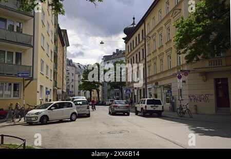 Europa, Deutschland, Bayer, München, Glockenbachviertel, Westermuehlstraße, beliebtes Wohngebiet, Europa Stockfoto