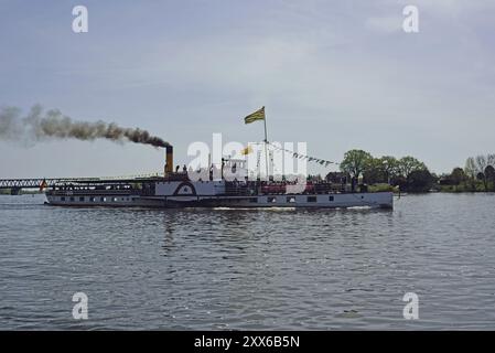 Deutschland, Schleswig-Holstein, Dampfer Kaiser Wilhelm von 1899/1900, Bulit in Dresden Stockfoto