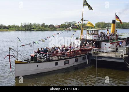 Deutschland, Schleswig-Holstein, Dampfer Kaiser Wilhelm von 1899/1900, Bulit in Dresden Stockfoto