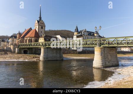 Marienkirche, Brücke, Untermhaus, Gera, Thüringen, Deutschland, Europa Stockfoto