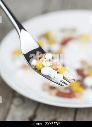 Drogen bereit, als Mahlzeit (Nahaufnahme, selektiver Fokus) Stockfoto