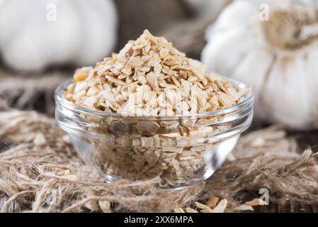 Kleine Portion Knoblauch Gewürz (close-up erschossen) Stockfoto