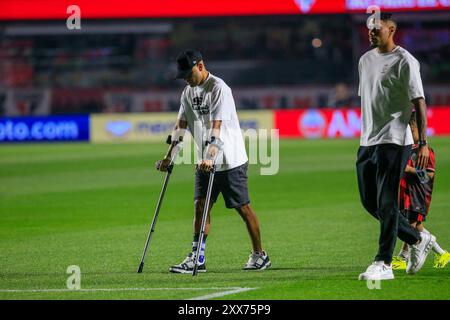 Sao Paulo, Brasilien. April 2024. Alisson während des Spiels zwischen Sao Paulo und Nacional in Morumbis in Sao Paulo, Brasilien (Fernando Roberto/SPP) Credit: SPP Sport Press Photo. /Alamy Live News Stockfoto
