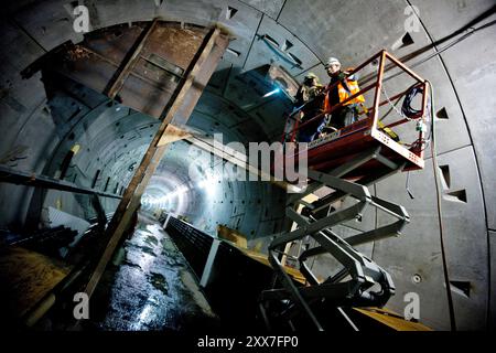 New York Satser Millarder på utvidelse av t-banelinjene i byen. Forlengelsen av bane 7 er nesten ferdig. Stockfoto