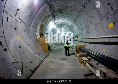 New York Satser Millarder på utvidelse av t-banelinjene i byen. Forlengelsen av bane 7 er nesten ferdig. Stockfoto