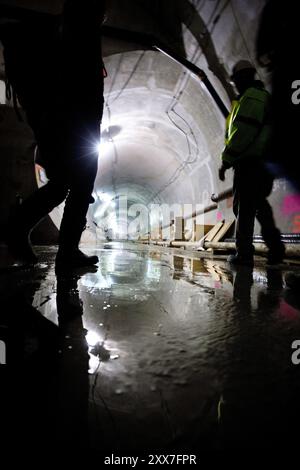 New York Satser Millarder på utvidelse av t-banelinjene i byen. Forlengelsen av bane 7 er nesten ferdig. Stockfoto