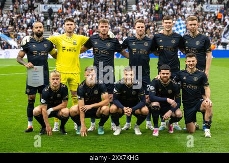 Kopenhagen, Dänemark. August 2024. Das Startelf von Kilmarnock für das Qualifikationsspiel der UEFA Conference League zwischen dem FC Kopenhagen und Kilmarnock in Parken in Kopenhagen. Quelle: Gonzales Photo/Alamy Live News Stockfoto