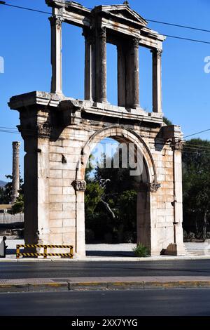 Arch of Hadrian - Athen, Griechenland Stockfoto