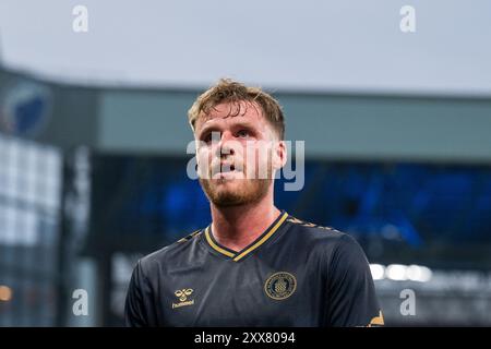 Kopenhagen, Dänemark. August 2024. Jack Burroughs aus Kilmarnock wurde während des Qualifikationsspiels der UEFA Conference League zwischen dem FC Kopenhagen und Kilmarnock in Parken in Kopenhagen gesehen. Quelle: Gonzales Photo/Alamy Live News Stockfoto