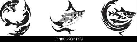 Set Haitätowierungen Stock Vektor