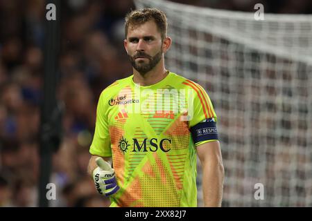 London, Großbritannien. August 2024. Servette's Jérémy Frick beim Spiel der UEFA Europa Conference League in Stamford Bridge, London. Der Bildnachweis sollte lauten: Paul Terry/Sportimage Credit: Sportimage Ltd/Alamy Live News Stockfoto