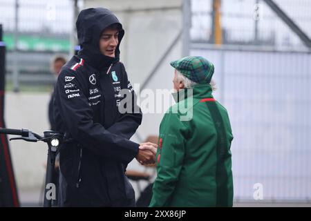 63 George Russell (Mercedes AMG Petronas Formel-1-Team, #63), Jackie Steward, NDL, Formel-1-Weltmeisterschaft, Großer Preis Der Niederlande, Circuit Zandvoort, 23.08.2024 Foto: Eibner-Pressefoto/Annika Graf Stockfoto