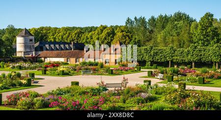 Frankreich, Somme, Argoules, Les jardins de Valloires, die Jardins de Valloires befinden sich im Authie-Tal am Fuße einer majestätischen Zisterzienserabtei und sind das Werk des Landschaftsgärtners Gilles Clément. Die Jardins de Valloires, die als bemerkenswerter Garten gelistet sind, sind eine Schatzgrube mit über 5.000 Arten, die auf 8 Hektar verteilt sind. Es gibt nicht nur einen, sondern fünf stimmungsvolle Gärten, die man besuchen kann, wenn sich die Jahreszeiten ändern. Stockfoto