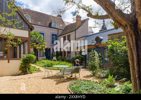 Frankreich, Eure-et-Loir (28), Illiers-Combray, Tante Léonies Haus, Marcel Proust Museum, der klassifizierte Garten Stockfoto