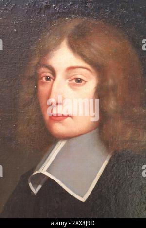 Frankreich, Puy de Dome, Clermont Ferrand, Montferrand, Musée d'Art Roger-Quilliot (MARQ), anonymisiertes Porträt von Blaise Pascal (17. Jahrhundert) Stockfoto