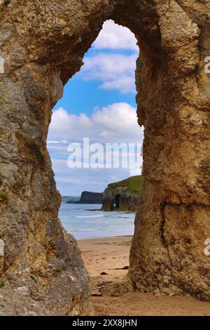 Whiterocks Beach in Portrush, County Antrim in Nordirland. Stockfoto