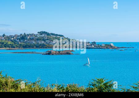 Frankreich, Cotes d'Armor, Ploubazlanec in der Bucht Paimpol, Pors Even Weiler Stockfoto