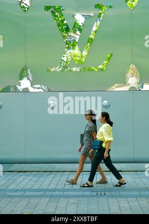 Frankreich, Paris, Avenue des Champs Elysees, Louis Vuitton Store Stockfoto