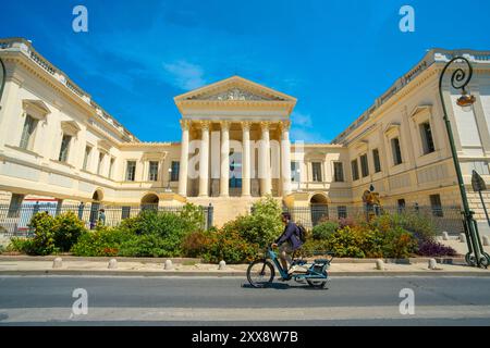 Frankreich, Herault, Montpellier, historisches Zentrum, Rue Foch, das Palais de Justice Stockfoto