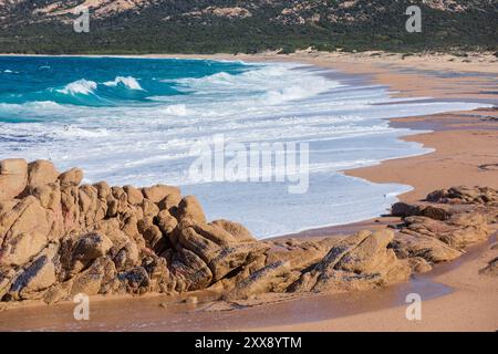 Frankreich, Südkorsika, Domaine de Murtoli, Erbaju Beach Stockfoto