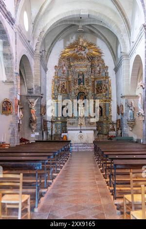 France, Pyrénées-Orientales (66), EUS, labellisé les Plus Beaux Villages de France, église Baroque du XVIIIe siècle Stockfoto