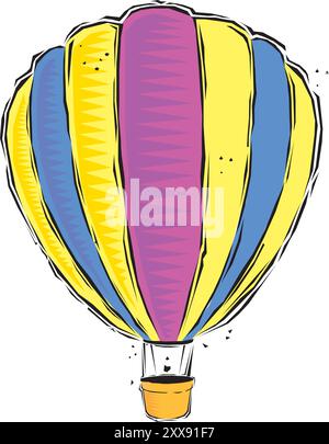 Isometrische Heißluftballon Festival und Reise Infografiken Vektor Illustration Stock Vektor