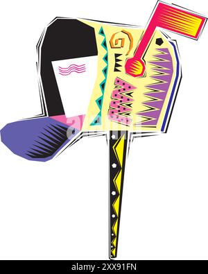 Realistische Briefkasten Buchstaben Komposition mit Bildern der klassischen Mailbox Und Papierumschläge für Buchstaben Vektorgrafik Stock Vektor