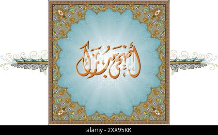 EID Adha Mubarak arabisches Kalligrafie-Design. Grußkalligraphie zur Adha-Feier. Islamische Typenkunst für Adha Eid. Übersetzt: Gesegnetes Opfer Da Stock Vektor