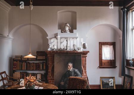 Innenraum von Anchers Hus, Heimat der dänischen Maler Michael und Anna Ancher, in Skagen, Dänemark Stockfoto