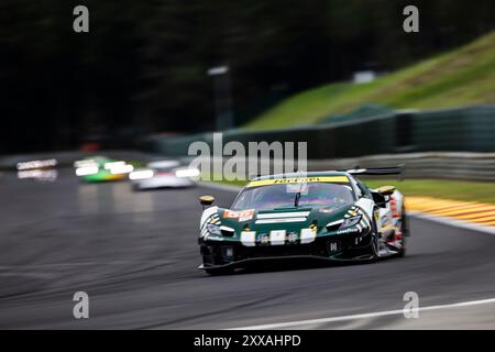 Francorchamps, Belgien, 23. August 2024, #55 Spirit of Race (Che) - Ferrari 296 LMGT3 (LMGT3) - Duncan Cameron (GbR) David Perel (ZAF) Matthew Griffin (IRL) während der vierten Runde des Michelin Le Mans Cup 2024 auf dem Circuit de Spa-Francorchamps (Belgien), am 23. August 2024 - Foto Kristof Vermeulen Photography - Credit Kristof Vermeulen/Alamy Live News Stockfoto