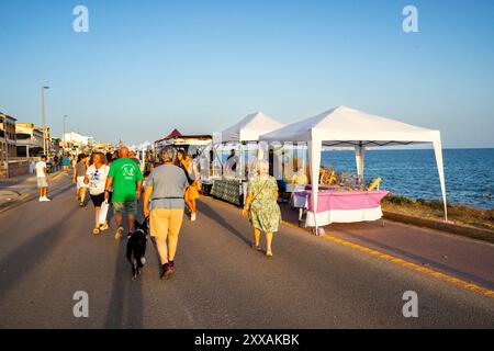 Beliebte Feste von La Rapita am Meer, Campos, Mallorca, Balearen, Spanien Stockfoto