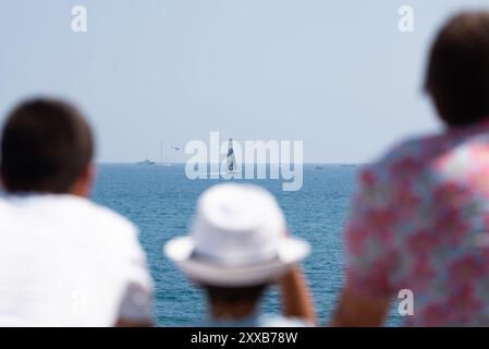 Turin, Turin, Italien. August 2024. NYYC American Magic während der premilimay Regatten (Credit Image: © Matteo SECCI/ZUMA Press Wire) NUR REDAKTIONELLE VERWENDUNG! Nicht für kommerzielle ZWECKE! Stockfoto