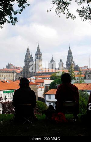 Santiago de Compostela, Spanien. Kathedrale Santiago de Compostela. Juli 2007 Stockfoto